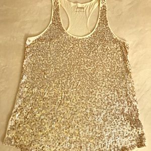 tank top sequin gold front